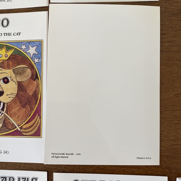 Zodiac Sign Greeting Cards Set by Kemosabe Basabe 1991. NEW - Picture 6 of 12